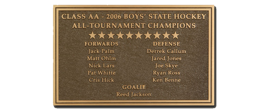 class-aa-state-hockey-bronze-plaque
